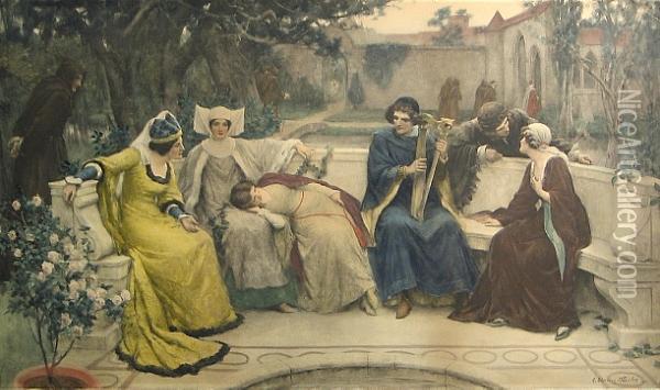 Musical Interlude Oil Painting - Georges Sheridan Knowles
