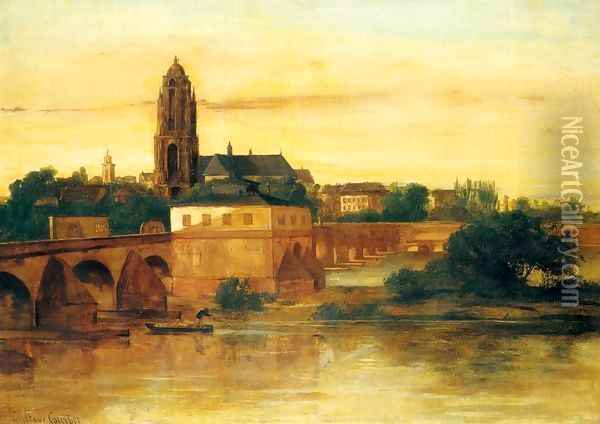 View of Frankfurt am Main Oil Painting - Gustave Courbet