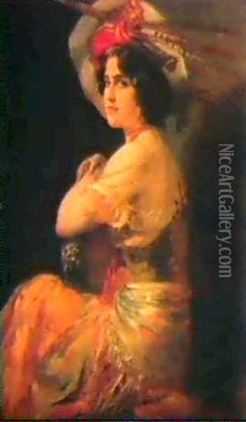 Die Tanzerin Guerero Oil Painting - Friedrich August von Kaulbach
