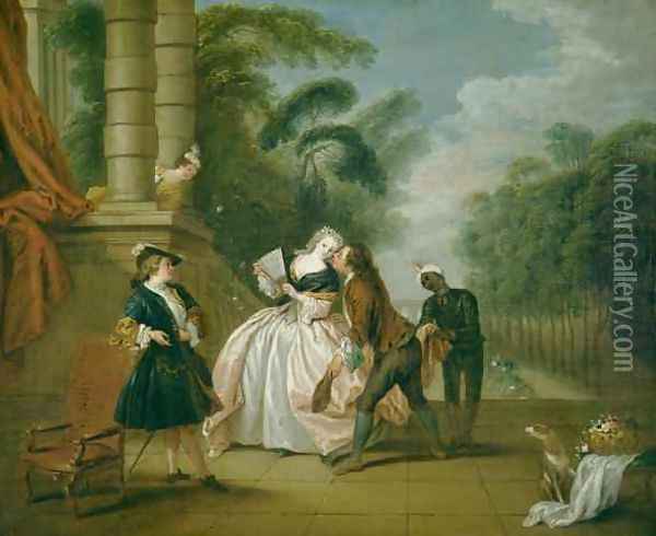 The Kiss Oil Painting - Jean-Baptiste Joseph Pater