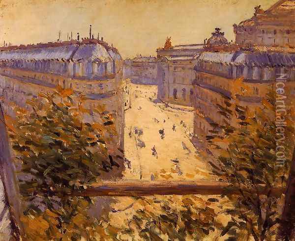 Rue Halevy Balcony View Oil Painting - Gustave Caillebotte