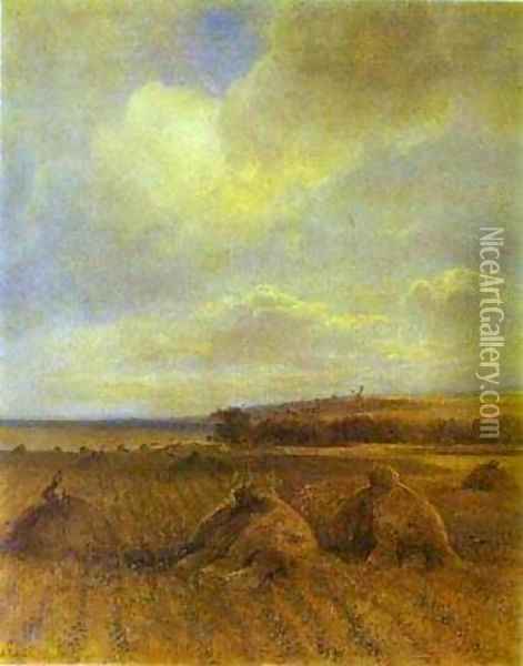 The End Of Summer On The Volga River 1873 Oil Painting - Alexei Kondratyevich Savrasov