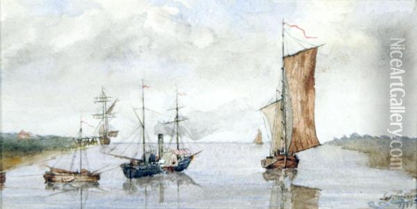 Marine Oil Painting - Ferdinand Coenraets