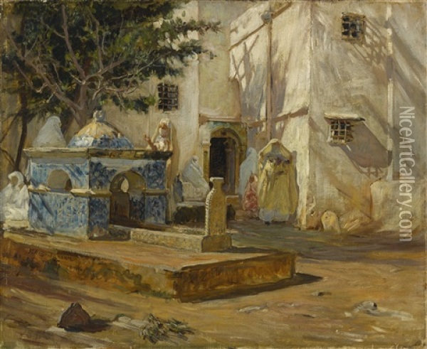 Alger Mareh Oil Painting - Frederick Arthur Bridgman