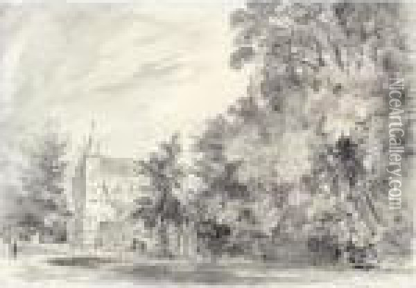Salisbury Cathedral From Lower Marsh Close Oil Painting - John Constable