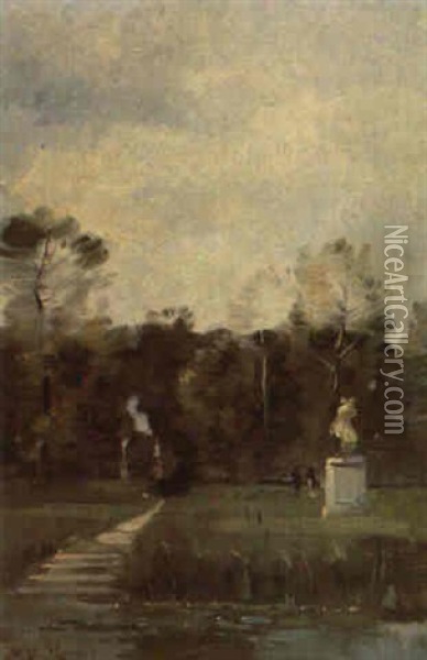 Jardines Oil Painting - Vicente March y Marco