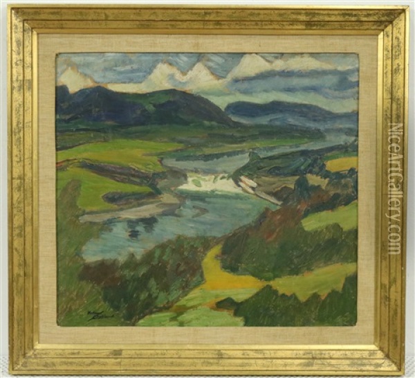 Berglandschap Oil Painting - Helmer Osslund