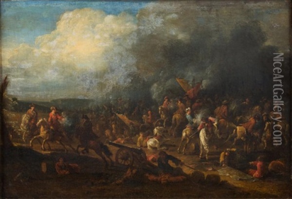 Combat De Cavalerie Oil Painting - Karel Breydel