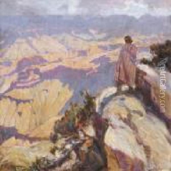 Land Of The Navajo Oil Painting - Carl Oscar Borg
