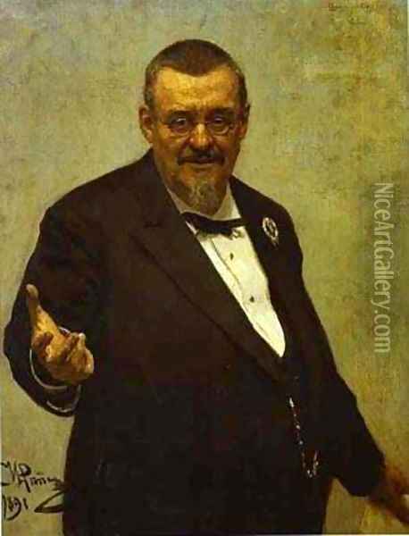 Portrait Of The Lawyer Vladimir Spasovitch 1891 Oil Painting - Ilya Efimovich Efimovich Repin