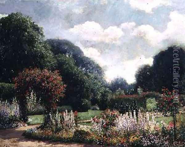 A Summer Garden Oil Painting - Guy Lipscombe