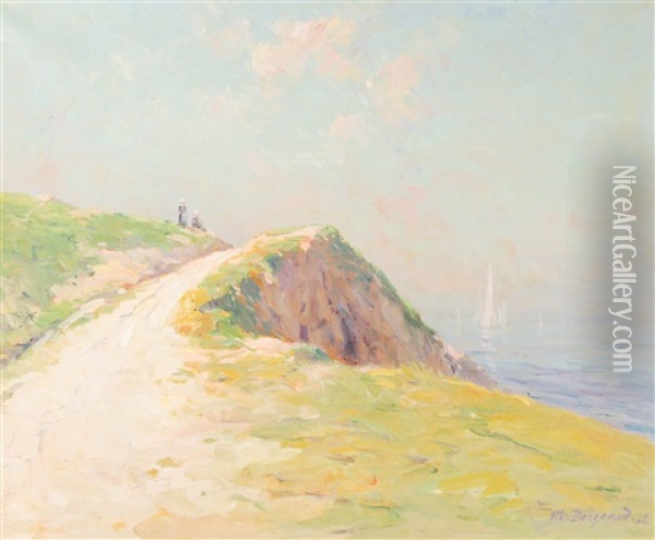 Chemin Sur La Falaise Oil Painting - Marius Borgeaud