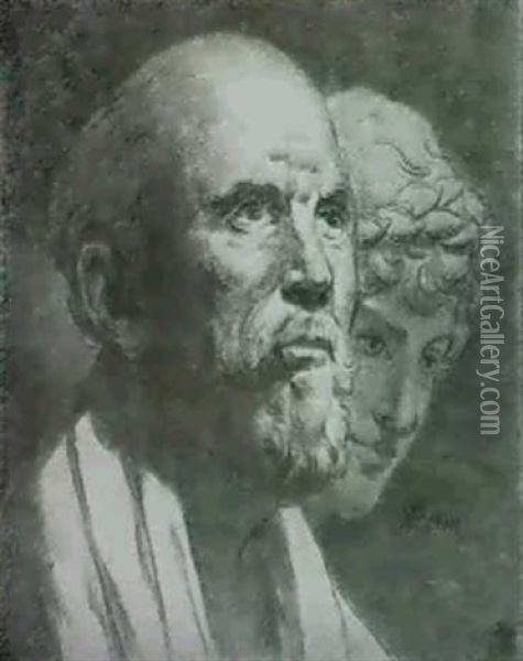 Socrates And Apollo Oil Painting - Robert Adam