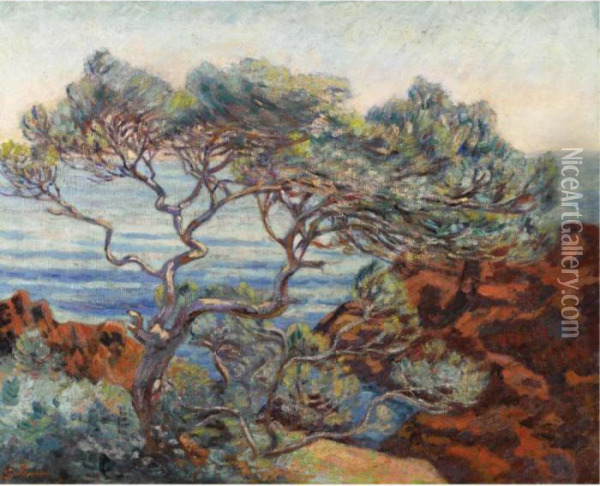 Les Rochers Rouges A 'agay Oil Painting - Armand Guillaumin