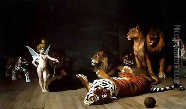 Qui que tu sois, voici ton maitre (Whoever you are, here is your master) (or Love the Conquerer) Oil Painting - Jean-Leon Gerome