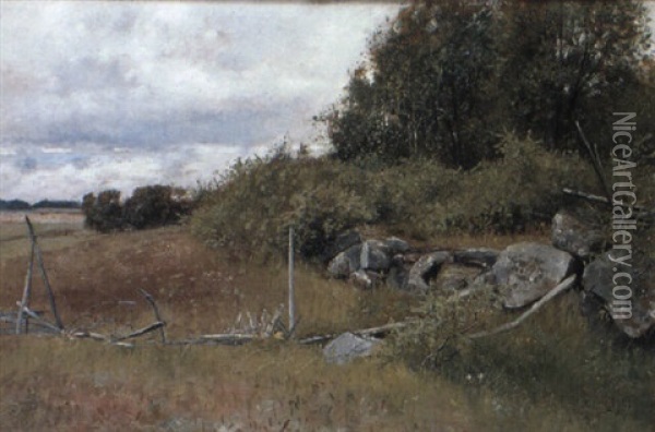 Mulen Sommardag Oil Painting - Olof Hermelin