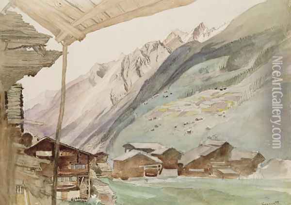 Zermatt Oil Painting - John Ruskin