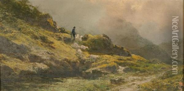 Paesaggio Di Montagna Oil Painting - Giacinto Bo
