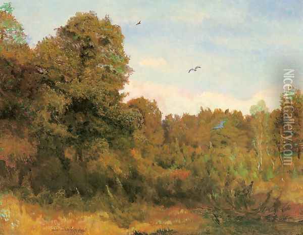 Landscape. Forest Oil Painting - Jozef Chelmonski