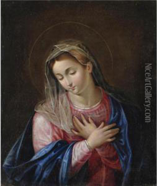Madonna Oil Painting - Scipione Pulzone