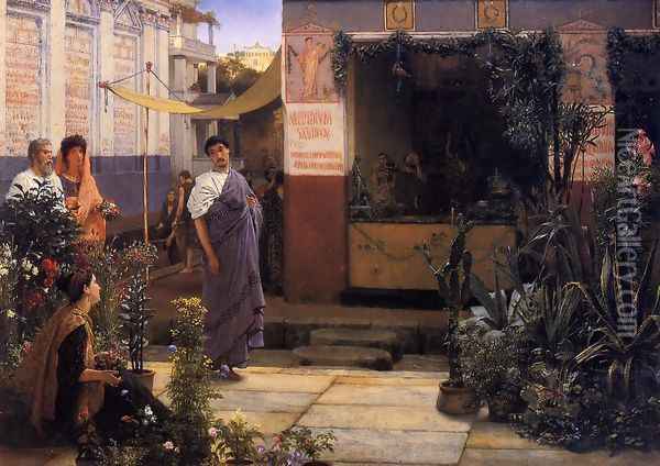 The Flower Market Oil Painting - Sir Lawrence Alma-Tadema