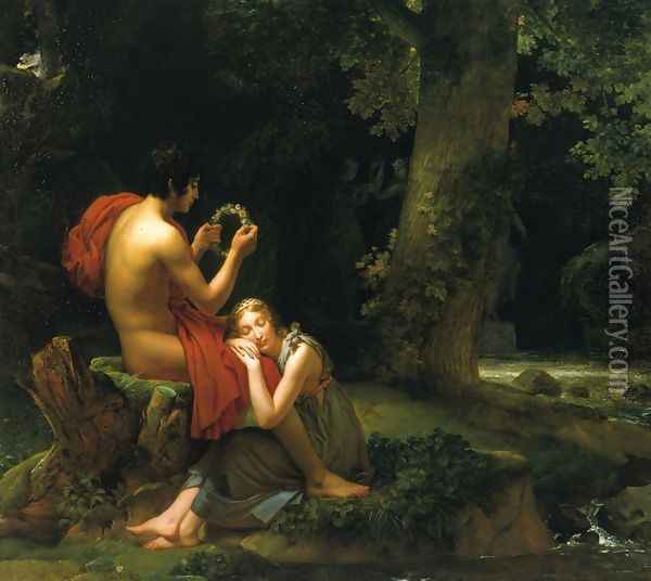 Daphnis and Chloe Oil Painting - Baron Francois Gerard