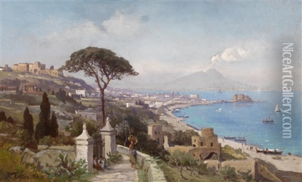 Blick In Die Bucht Von Neapel Oil Painting - Karl Lorenz Rettich