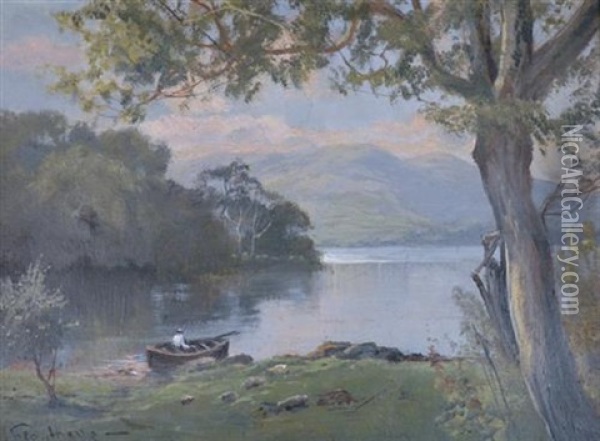 Lower Lake Killarney Oil Painting - George Hyde Pownall