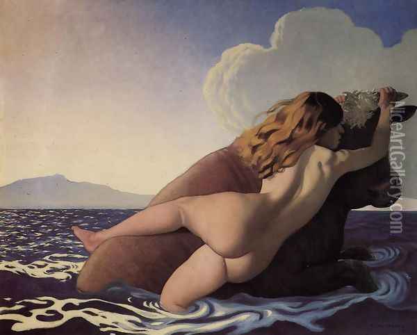 The Rape of Europa Oil Painting - Felix Edouard Vallotton