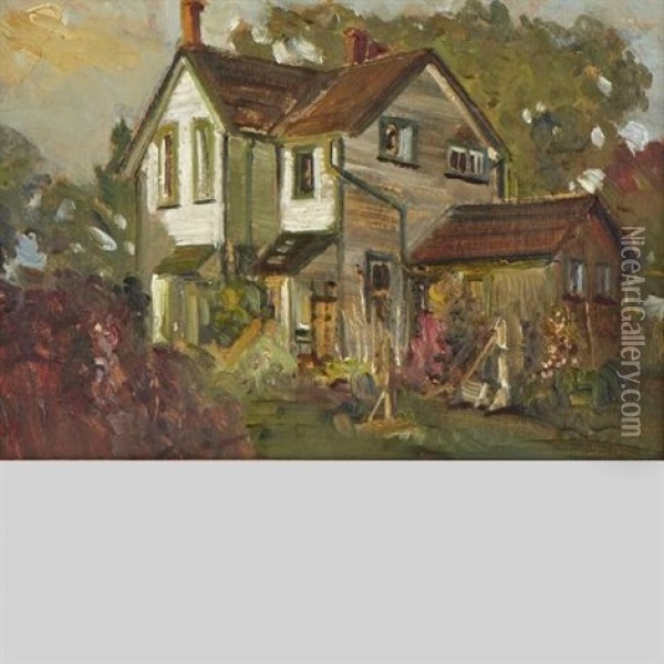 Jeh Macdonald House On Centre Street, Thornhill Oil Painting - James Edward Hervey MacDonald