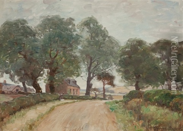 Country Lane Oil Painting - Alexander Brownlie Docharty