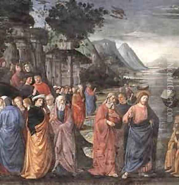 Calling Of The First Apostles (Detail) 1481 Oil Painting - Domenico Ghirlandaio