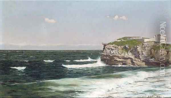 A rocky cove Oil Painting - Juan Abades