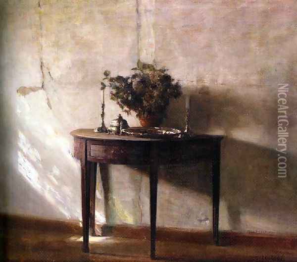 Interior I Sollys Oil Painting - Carl Wilhelm Holsoe