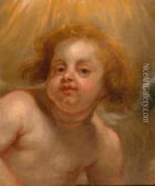Engelsgesicht. Oil Painting - Peter Paul Rubens