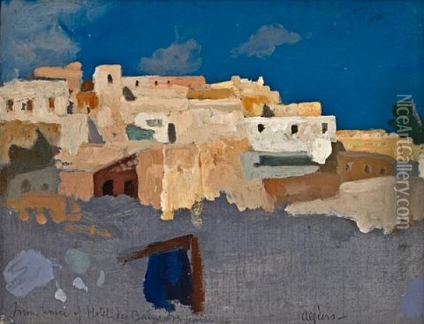 Algiers (study) Oil Painting - Marcus A. Waterman