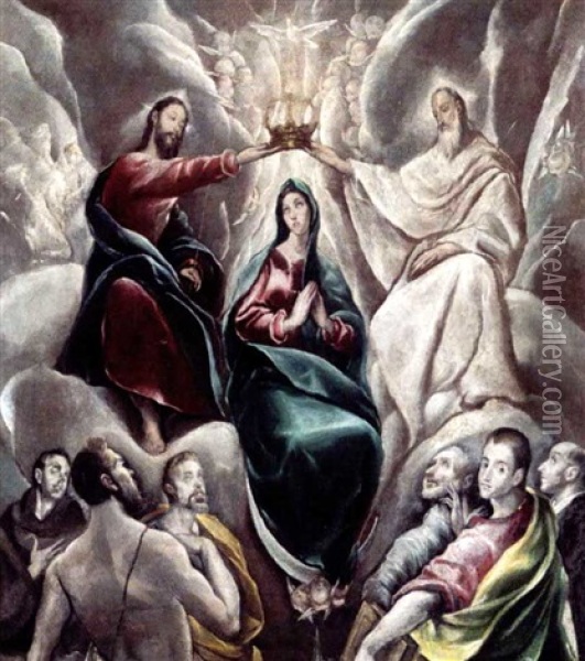 The Coronation Of The Virgin Oil Painting -  El Greco