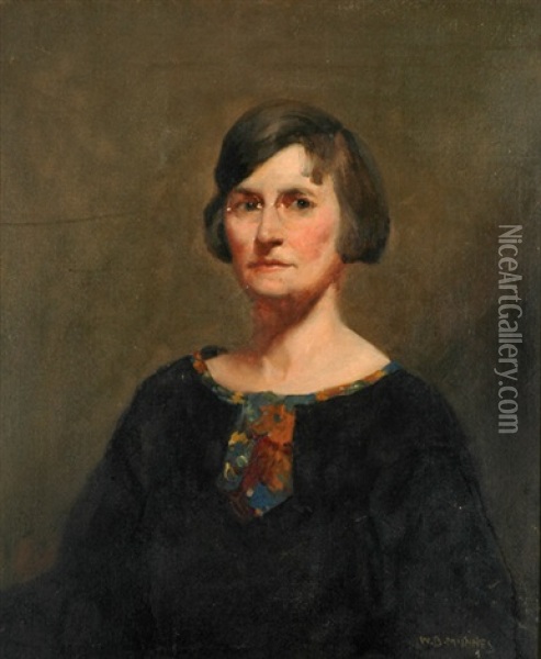 Portrait Of A Woman Oil Painting - William Beckwith Mcinnes