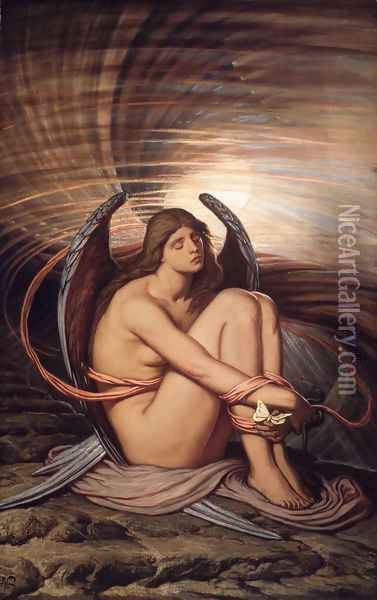 Soul in Bondage 1891-1892 Oil Painting - Elihu Vedder