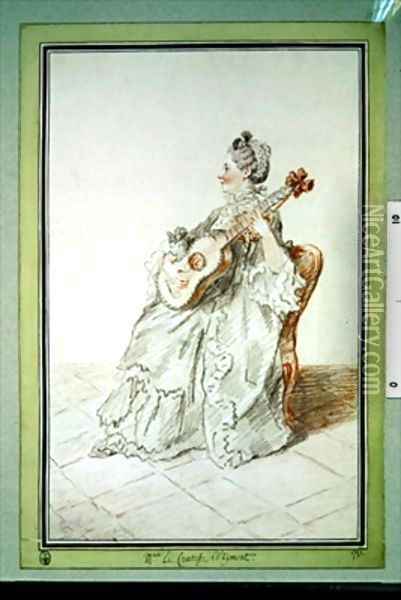 Sophie Septimanie de Richelieu comtesse dEgmont Oil Painting - Louis Carrogis Carmontelle