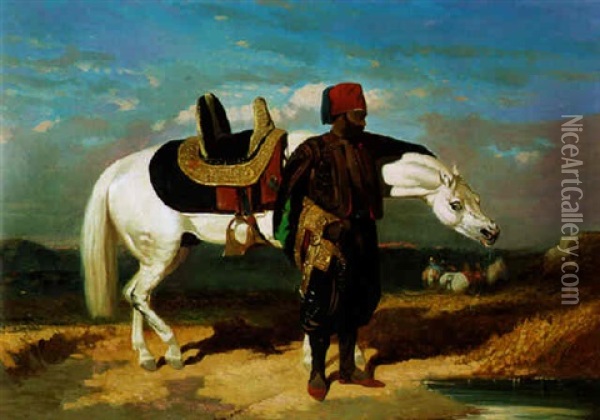 Tamerlan, La Monture De Abd-el-kader Oil Painting - Alfred De Dreux
