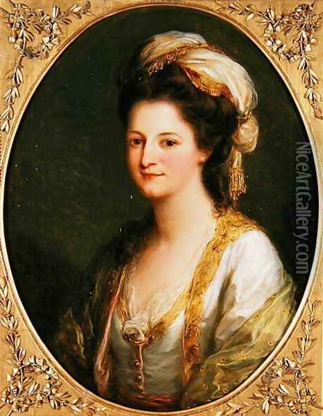 Portrait of a Woman Oil Painting - Angelica Kauffmann