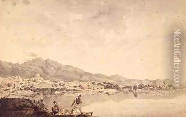 Crete remains at Heracleia under Latrius on Lake Baffi Oil Painting - William Pars