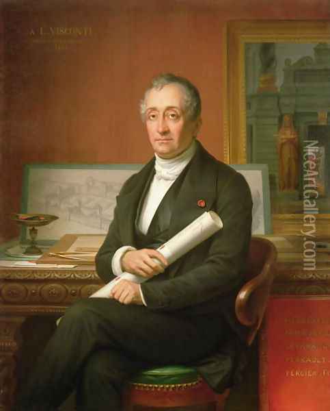 Ennio Quirino Visconti (1751-1818) 1854 Oil Painting - Theophile Auguste Vauchelet