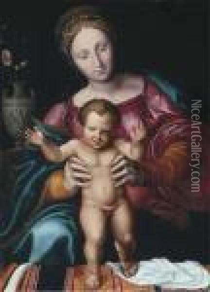 The Virgin And Child Oil Painting - Jan Massys