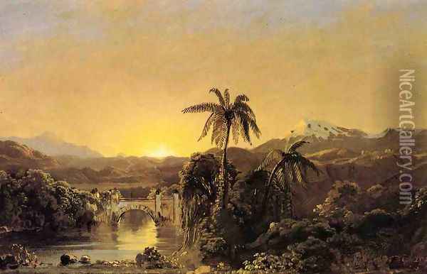 Sunset in Equador Oil Painting - Frederic Edwin Church