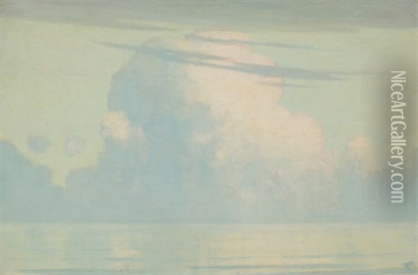 Clouds And Water Oil Painting - Hermann Dudley Murphy