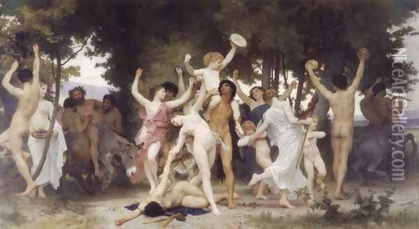 La Jeunesse de Bacchus [The Youth of Bacchus] Oil Painting - William-Adolphe Bouguereau