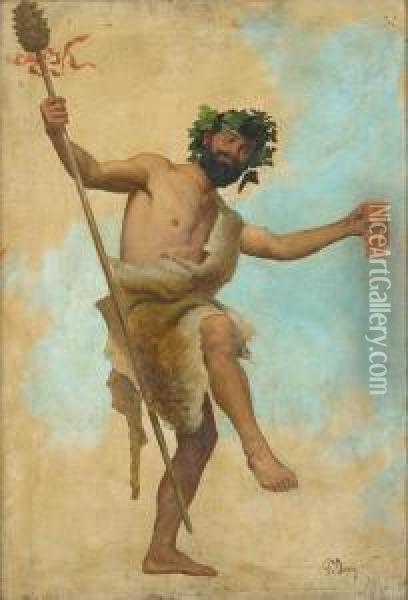 Dioniso Danzante Con Tirso E Coppa Oil Painting - Pio Joris