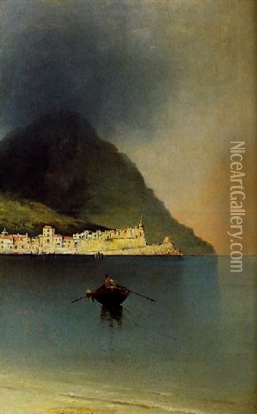 Veduta Della Costiera Amalfitana Oil Painting - Giuseppe Cosenza